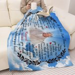 Coperta morbida personalizzata A Letter from Heaven Regalo commemorativo per amici di famiglia