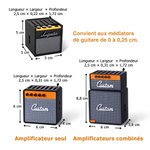 Boîte de rangement pour médiator guitare personnalisé avec nom - Accessoire en forme d'amplificateur - Cadeau anniversaire pour guitariste musicien
