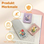 Personalisierter magnetischer PU-Leder Lesezeichen Clip mit Geburtblume Namen Geburtstag Geschenk für Leseliebhaber Bücherwürmer