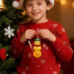 Personalized Cute Baseball Snowman Ornament with Name and Number Home Decor Christmas Gift for Friends Baseball Lovers