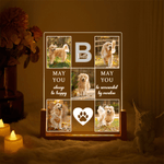 Personalised 5 Pet Photos Acrylic LED Night Light with Name Home Decor Remembrance In Loving Memory Sympathy Gift for Pet Lovers Owners