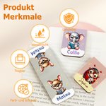 Personalisierter magnetischer Lesezeichen-Clip aus PU-Leder mit Wolke Tier Namen Lesen Geburtstag Geschenk für Buchliebhaber Kinder