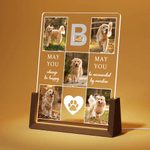 Personalised 5 Pet Photos Acrylic LED Night Light with Name Home Decor Remembrance In Loving Memory Sympathy Gift for Pet Lovers Owners