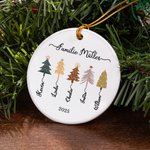 Personalisierter Familien-Weihnachtsbäume-Anhänger mit Namen Weihnachtsdeko Geschenk für Familie Freunde