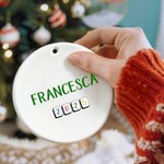 Personalized Mahjong with Mah Girls Christmas Ornament with Name and Year Home Decor Christmas Gift for Mahjong Lover Player