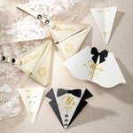 Personlig lærpapirfly Bryllupsminnesmerke med dato og navn 2 stk Sign in Accessory Wedding Favor Souvenirgave til par
