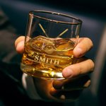 Personalised Cross Golf Clubs Golf Ball 10 oz  Old Fashioned Rock Whiskey Glass with Name Father's Day Birthday Gift for Men