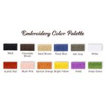 Personalized Colorful Embroidered Floral Soft Warm Tassel Scarf with Name Anniversary Birthday Gift for Women