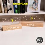 Gepersonaliseerd Langstaartig Buideldier Rechthoekig LED Nachtlampje met Naam Huisdecoratie Verjaardagscadeau voor Familie | Callie × Marsupilami®