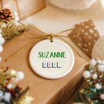 Personalized Mahjong with Mah Girls Christmas Ornament with Name and Year Home Decor Christmas Gift for Mahjong Lover Player