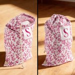 Sac à linge à cordon de grande capacité avec initiales Cadeau de rentrée pour les collégiens et les étudiants