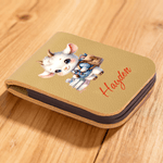 Personalisiertes magnetisches PU-Leder-Lesezeichen mit niedlichem Cartoon Tier Namen Schulstart Geburtstag Geschenk für Kinder Schüler Bücherwürmer
