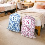 Sac à linge à cordon de grande capacité avec initiales Cadeau de rentrée pour les collégiens et les étudiants