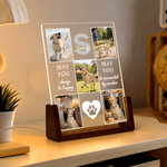 Personalised 5 Pet Photos Acrylic LED Night Light with Name Home Decor Remembrance In Loving Memory Sympathy Gift for Pet Lovers Owners