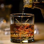 Personalised Cross Golf Clubs Golf Ball 10 oz  Old Fashioned Rock Whiskey Glass with Name Father's Day Birthday Gift for Men