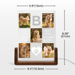 Personalised 5 Pet Photos Acrylic LED Night Light with Name Home Decor Remembrance In Loving Memory Sympathy Gift for Pet Lovers Owners