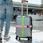 Henkilökohtainen monivärinen kirjailtu teksti matkatavarahihna 20-28 tuuman matkalaukku Travel Essential Business syntymäpäivälahja Travel Lovers varten