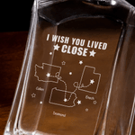 Bottiglia di whisky personalizzata con mappa dello Stato e scatola di legno con nome Regalo di compleanno per la festa del papà per i padri baristi