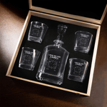 Bottiglia di whisky personalizzata con mappa dello Stato e scatola di legno con nome Regalo di compleanno per la festa del papà per i padri baristi