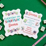 Set di 2 accessori per il mahjong Regalo di compleanno per il giocatore di mahjong, personalizzato con stampa 3D e multicolore.