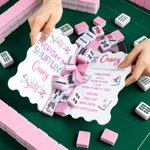 Set di 2 accessori per il mahjong Regalo di compleanno per il giocatore di mahjong, personalizzato con stampa 3D e multicolore.