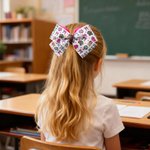 Personlig söt flerfärgad skolbuss penndesign hårbåge med namn hårtillbehör Tillbaka till skolan födelsedagspresent för flickor