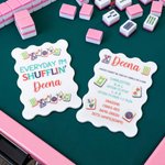 Set di 2 accessori per il mahjong Regalo di compleanno per il giocatore di mahjong, personalizzato con stampa 3D e multicolore.