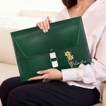 Personalisierte Geburt Blume PU Leder A4 File Folder mit Namen wasserdicht Business Trip Essentials Büro Geburtstag Geschenk für Büroangestellte Studenten