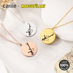 Personalised Long-Tailed Marsupilami Necklace with Name Dainty Jewellery Birthday Friendship Gift for Girls Women | Callie × Marsupilami®