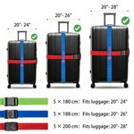 Henkilökohtainen monivärinen kirjailtu teksti matkatavarahihna 20-28 tuuman matkalaukku Travel Essential Business syntymäpäivälahja Travel Lovers varten