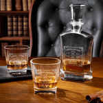 Personalized Fist Bump Whiskey Decanter 2 Glasses Box Set with Engraved Name  Accessory Birthday Gift for Liquor Lovers