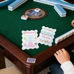 Set di 2 accessori per il mahjong Regalo di compleanno per il giocatore di mahjong, personalizzato con stampa 3D e multicolore.