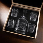 Personalized Fist Bump Whiskey Decanter 2 Glasses Box Set with Engraved Name  Accessory Birthday Gift for Liquor Lovers