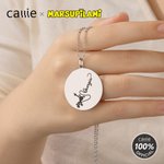 Personalised Long-Tailed Marsupilami Necklace with Name Dainty Jewellery Birthday Friendship Gift for Girls Women | Callie × Marsupilami®