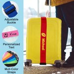 Henkilökohtainen monivärinen kirjailtu teksti matkatavarahihna 20-28 tuuman matkalaukku Travel Essential Business syntymäpäivälahja Travel Lovers varten