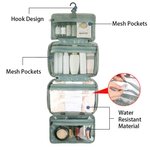 Gepersonaliseerde Geboortebloem Opvouwbare Opknoping Make-up Organiser Toilettas met Naam en Vier compartimenten Verjaardag Moederdag cadeau voor vrouwen