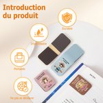 Marque-page Magnétique en Cuir PU Personnalisé avec Personnage Nom et Citation Cadeau Anniversaire Fêtes de Fin d'Année pour Amoureux de Lecture
