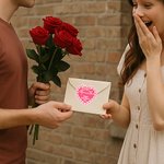 Gepersonaliseerde Roze Strik Hart Gelukkige Valentijnsdag Waterdichte Stickers met Naam Valentijnsdag Cadeau voor Paar Vrouw