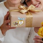 Personalized Multicolour Love Lock Bow Waterproof Stickers with Photo and Text Valentine's Day Wedding Gift for Couple Bestie