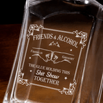 Personalized Fist Bump Whiskey Decanter 2 Glasses Box Set with Engraved Name  Accessory Birthday Gift for Liquor Lovers