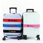 Henkilökohtainen monivärinen kirjailtu teksti matkatavarahihna 20-28 tuuman matkalaukku Travel Essential Business syntymäpäivälahja Travel Lovers varten