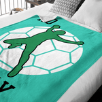 Personalisierte weiche Decke mit Handballspieler-Motiv Namen und Nummer Zimmer Deko Geburtstagsgeschenk für Handball-Enthusiasten 5