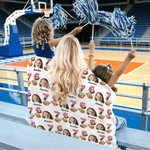 Manta suave personalizada “Six Seven 67 Meme” con foto de rostro fútbol o baloncesto y nombre regalo de cumpleaños para amigos o adolescentes