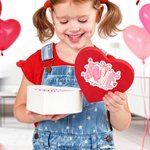 Personalized Love Bow Heart Pink Sticker with Text Daily Use Valentine's Day Gift for Girlfriend Wife
