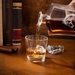 Personalized Engraved Horseshoes Horse Name Whiskey Decanter 2 Glasses Set Bar Accessory Birthday Gift for Men Whiskey Lovers