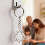 Personalisierte Runde Name Tag Schlüsselanhänger Täglicher Gebrauch Tasche Dekoration Muttertag Familie Jahrestag Geschenk für Familie