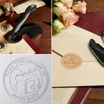 Spersonalizowany ręczny stempel do wytłaczania książek fantasy Dragon z tytułem i imieniem Urodzinowy prezent dla moli książkowych