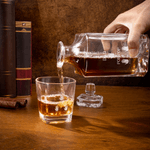 Personalized Father Palm Whiskey Decanter 2 Glasses Wooden Box Set with Engraved Name Father's Day Birthday Gift for Father Friends Bartenders