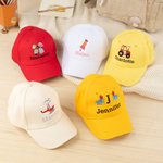 Personalized Multicolor Book Pencil Apple Trucker Hat Baseball Cap with Embroidered Name Back to School Birthday Gift for Kids Toddlers