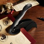 Spersonalizowany ręczny stempel do wytłaczania książek fantasy Dragon z tytułem i imieniem Urodzinowy prezent dla moli książkowych